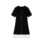 Load image into Gallery viewer, Women's Custom Round Neck Short Sleeve Knit Dress | OEM/ODM Knitwear Manufacturer