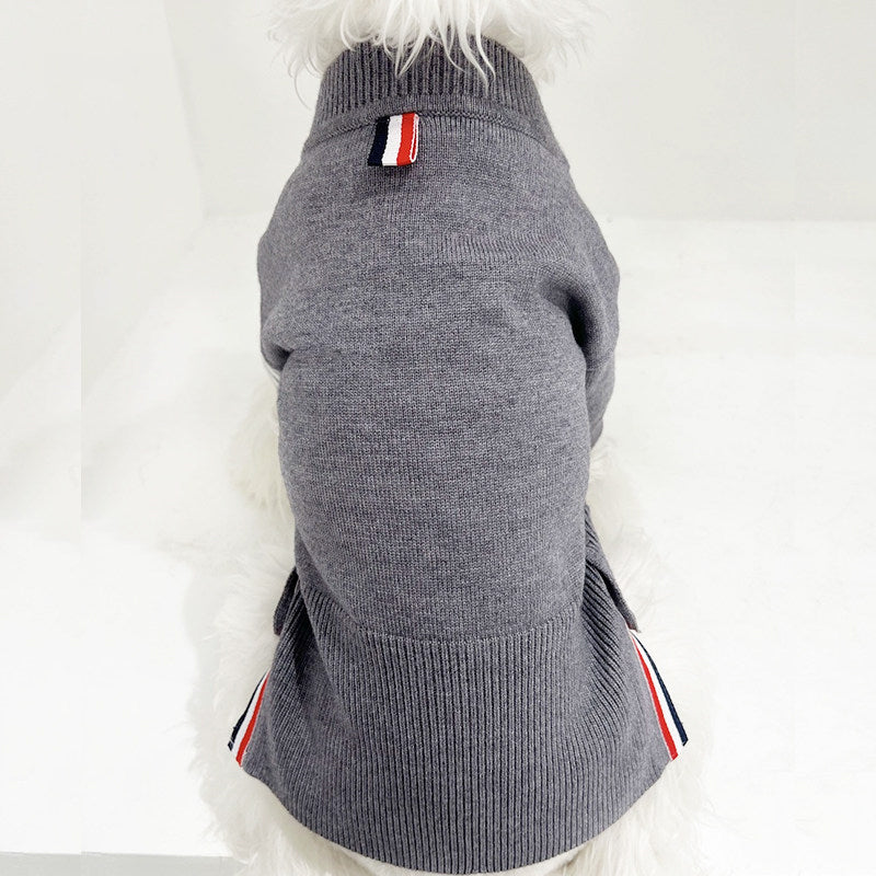 Classic Button-Up Knit Pet Cardigan | Private Label & OEM Ready