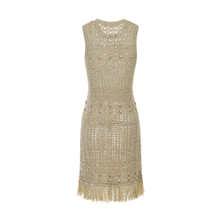 Round Neck Sleeveless Knit Sweater