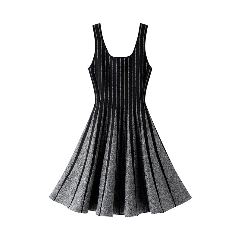 Women's Custom Square Neck Sleeveless Knit Dress | OEM/ODM Knitwear Manufacturer
