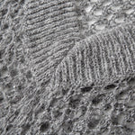 Load image into Gallery viewer, Women's Custom Gray V-Neck Long Sleeve Knit Sweater | OEM/ODM Knitwear Manufacturer