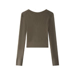 Load image into Gallery viewer, Women's Custom Burgundy V-Neck Long Sleeve Wool Knit Sweater | OEM/ODM Knitwear Manufacturer