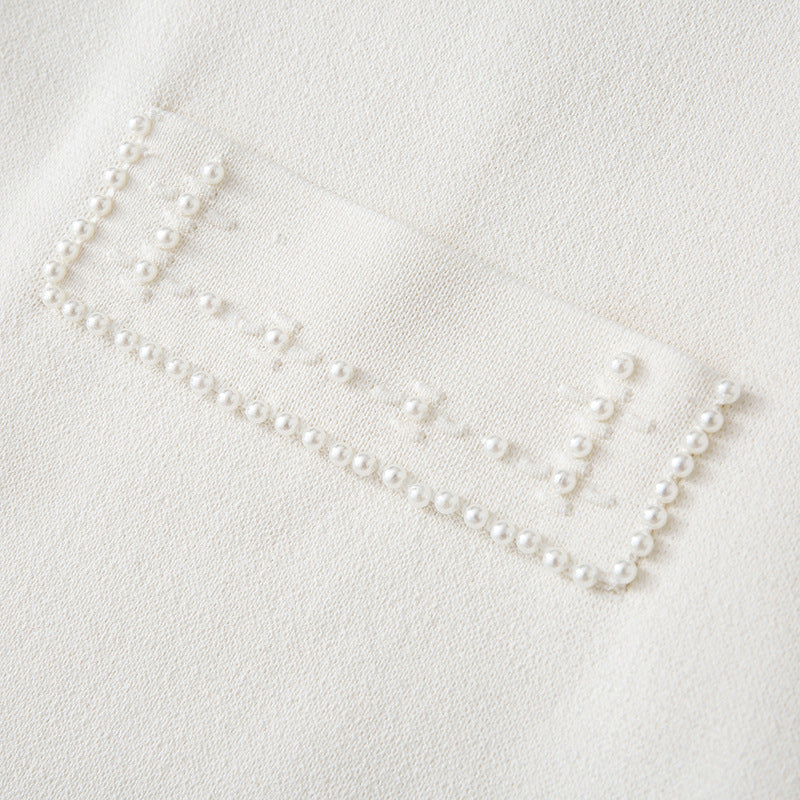 Women's Custom White Round Neck Sleeveless Knit Dress | OEM/ODM Knitwear Manufacturer