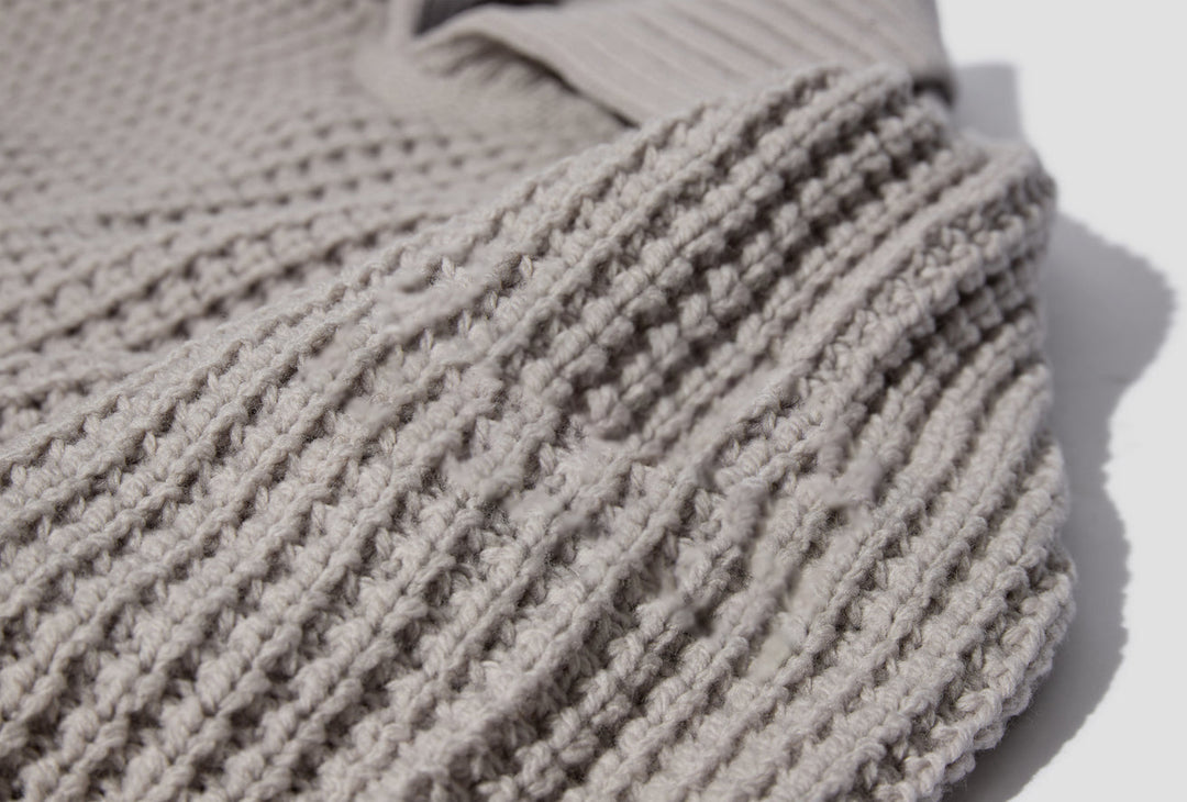 Men's Two-Tone Wool Crewneck Sweater | Long Sleeve Color Block Pullover