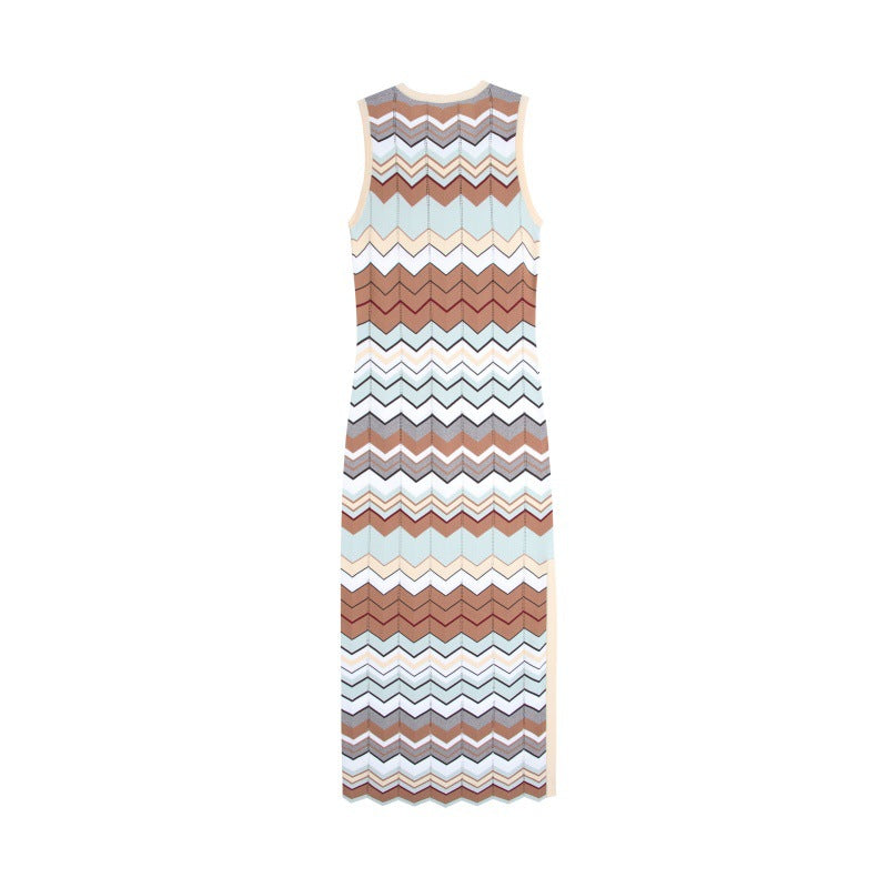 Round Neck Sleeveless Knit Dress
