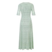 Round Neck Short Sleeve Knit Dress