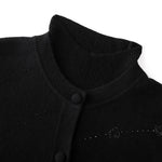 Load image into Gallery viewer, Women's Custom Black Round Neck Long Sleeve Wool Knit Sweater | OEM/ODM Knitwear Manufacturer
