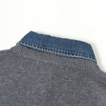 Load image into Gallery viewer, Women's Custom Gray Lapel Wool Knit Sweater | OEM/ODM Knitwear Manufacturer