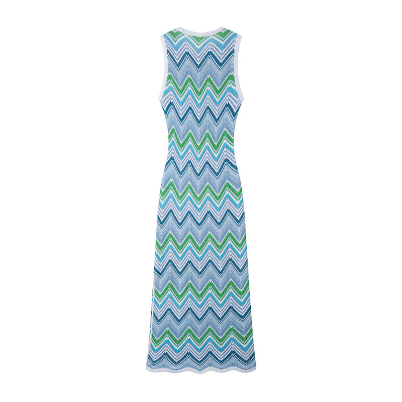 Round Neck Sleeveless Knit Dress