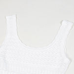 Load image into Gallery viewer, White Round Neck Sleeveless Knit Dress