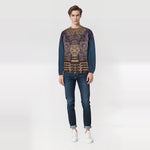 Load image into Gallery viewer, Men's Denim Blue Cotton Round Neck T-Shirt | Factory Direct Wholesale