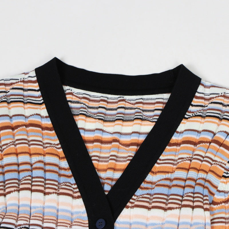 Women's V-Neck Long Sleeve Tencel Knit Cardigan
