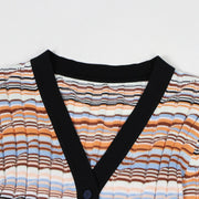 Women's V-Neck Long Sleeve Tencel Knit Cardigan