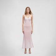 V Neck Sleeveless Knit Dress Tencel