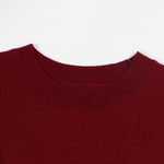 Load image into Gallery viewer, Women's Custom Burgundy Round Neck Short Sleeve Wool Knit Dress | OEM/ODM Knitwear Manufacturer