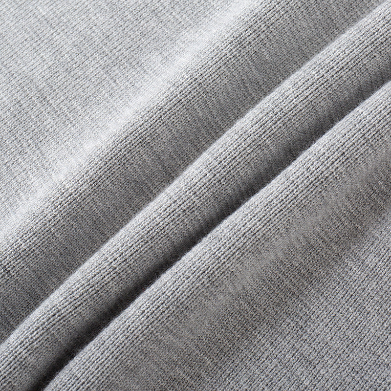 Women's Custom Gray Hooded Long Sleeve Knit Sweater | OEM/ODM Knitwear Manufacturer