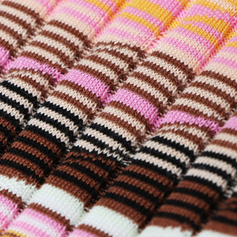 Women's Round Neck Short Sleeve Tencel Knit Sweater