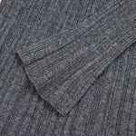 Load image into Gallery viewer, Women's Custom Gray High Neck Long Sleeve Wool Knit Dress | OEM/ODM Knitwear Manufacturer