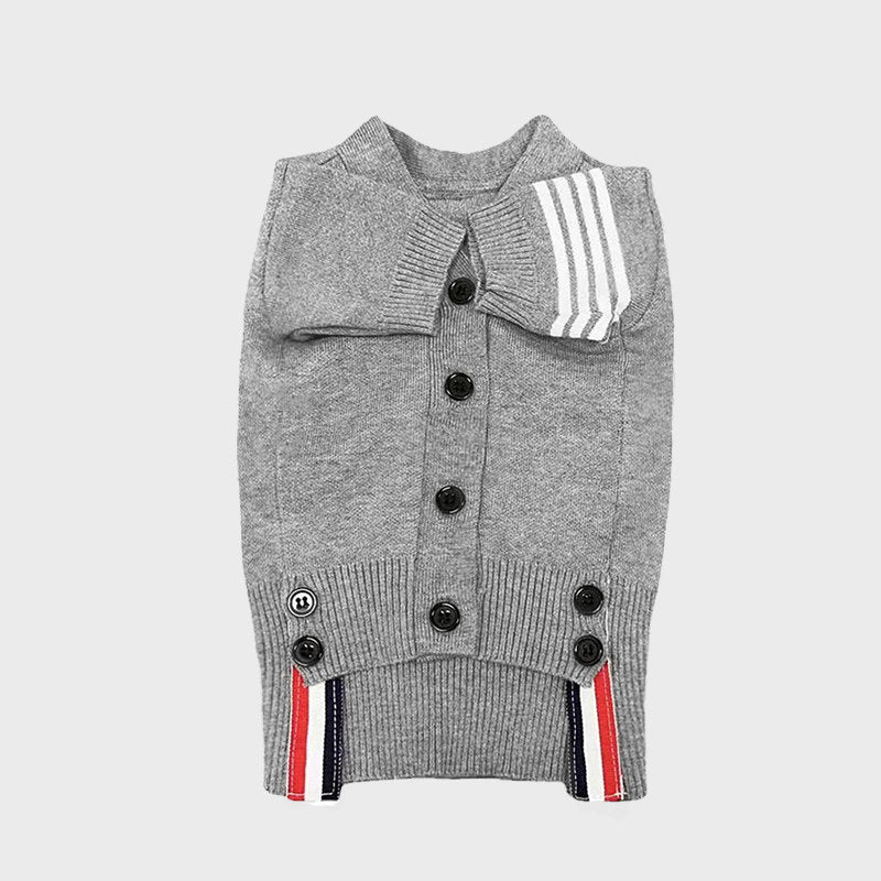 Classic Button-Up Knit Pet Cardigan | Private Label & OEM Ready