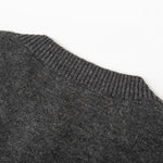 Load image into Gallery viewer, Women's Custom Gray Round Neck Long Sleeve Wool Knit Cardigan | OEM/ODM Knitwear Manufacturer
