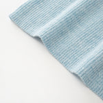 Load image into Gallery viewer, Women's Custom Blue V-Neck Short Sleeve Wool Knit Sweater | OEM/ODM Knitwear Manufacturer