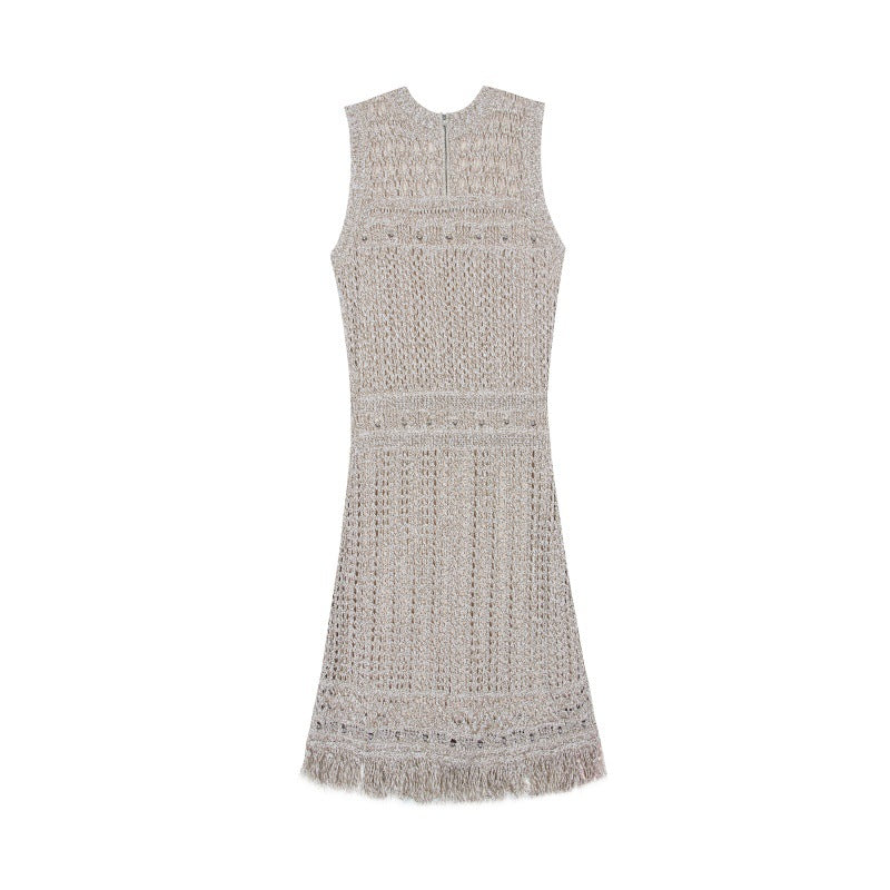 Round Neck Sleeveless Knit Dress