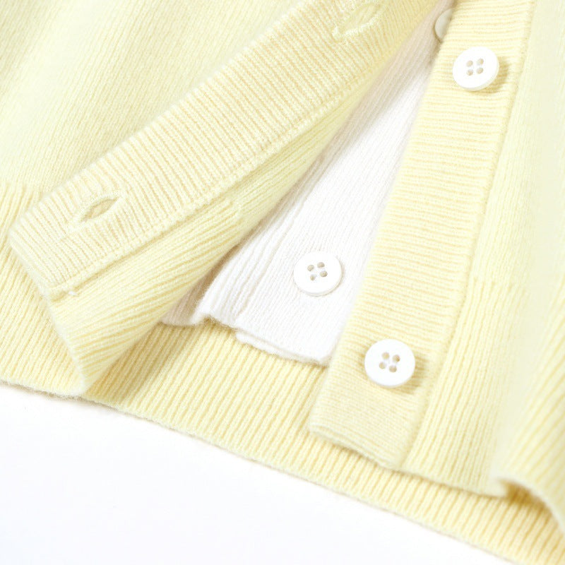 Women's Custom Yellow Round Neck Long Sleeve Wool Knit Sweater | OEM/ODM Knitwear Manufacturer
