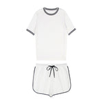 Load image into Gallery viewer, Men's White Round Neck Short Sleeve Tencel T-Shirt