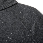 Load image into Gallery viewer, Women's Custom Black High Neck Long Sleeve Cashmere Knit Sweater | OEM/ODM Knitwear Manufacturer