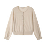 Load image into Gallery viewer, Women's Custom Round Neck Long Sleeve Wool Knit Cardigan | OEM/ODM Knitwear Manufacturer