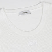 Women's Custom White Round Neck Sleeveless Tencel Knit Vest | OEM Wholesale