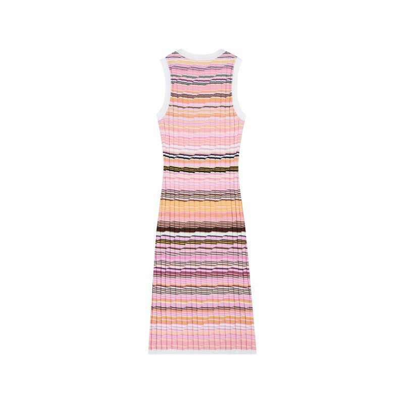Women's Custom Round Neck Sleeveless Tencel Knit Dress