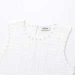 Load image into Gallery viewer, Women's Custom White Round Neck Sleeveless Cotton Knit Dress