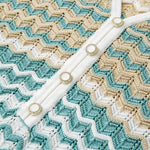 Load image into Gallery viewer, Women's Custom Sky Blue Striped V-Neck Long Sleeve Knit Dress