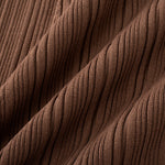 Load image into Gallery viewer, Women's Custom Brown V-Neck Short Sleeve Knit Dress