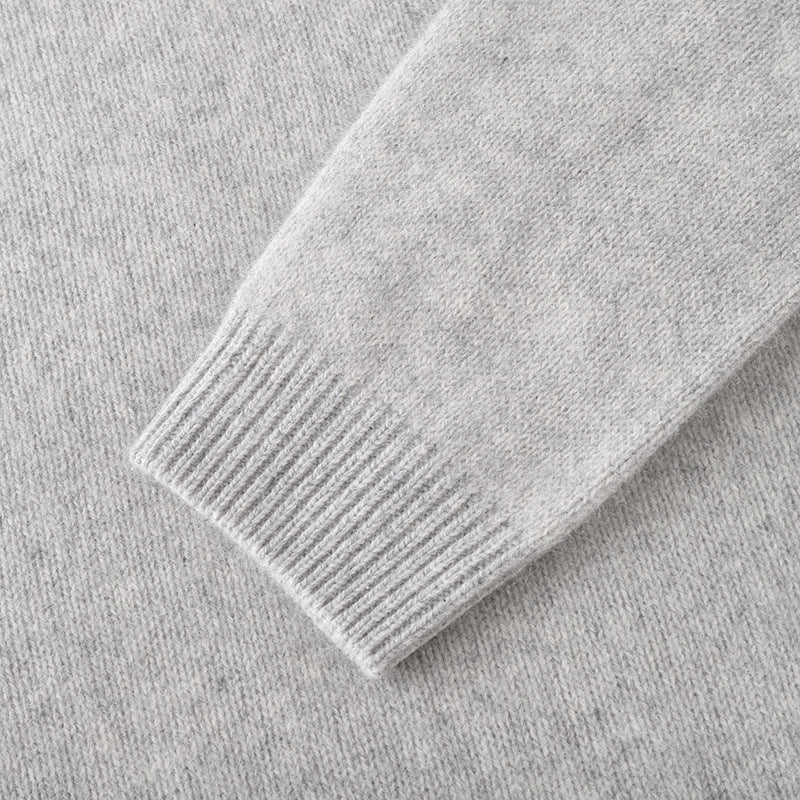 Round Neck Knit Sweater Wool