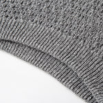 Load image into Gallery viewer, Women's Custom Gray V-Neck Long Sleeve Knit Sweater | OEM/ODM Knitwear Manufacturer