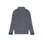 Load image into Gallery viewer, Women's Custom Gray Lapel Wool Knit Sweater | OEM/ODM Knitwear Manufacturer