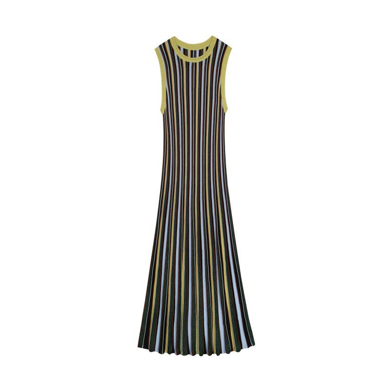 Round Neck Sleeveless Knit Dress