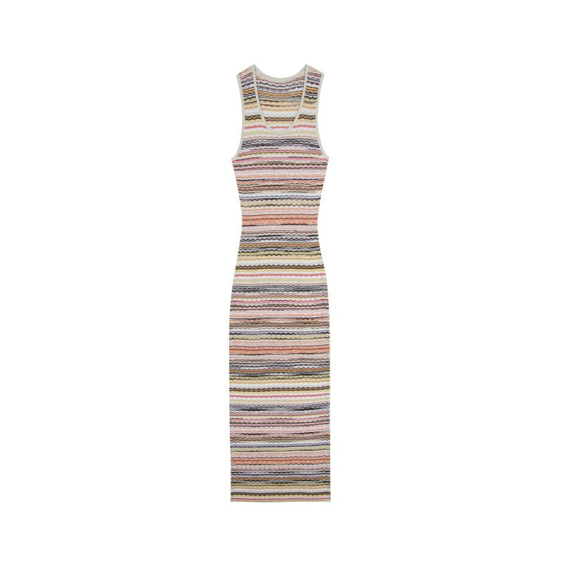 Women's Round Neck Sleeveless Knit Dress