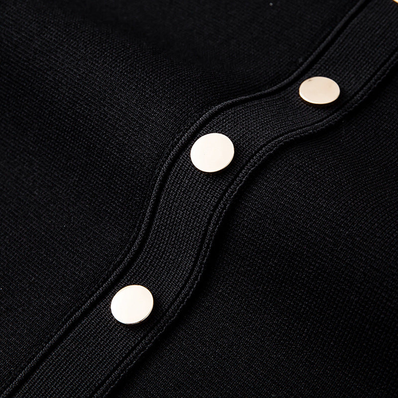 Women's Custom Round Neck Short Sleeve Knit Dress | OEM/ODM Knitwear Manufacturer