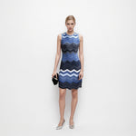 Load image into Gallery viewer, Blue Round Neck Sleeveless Knit Dress
