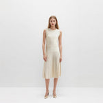 Load image into Gallery viewer, Women's Custom White Round Neck Sleeveless Knit Dress | OEM/ODM Knitwear Manufacturer