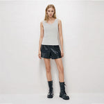 Load image into Gallery viewer, White Round Neck Sleeveless Knit Sweater Wool