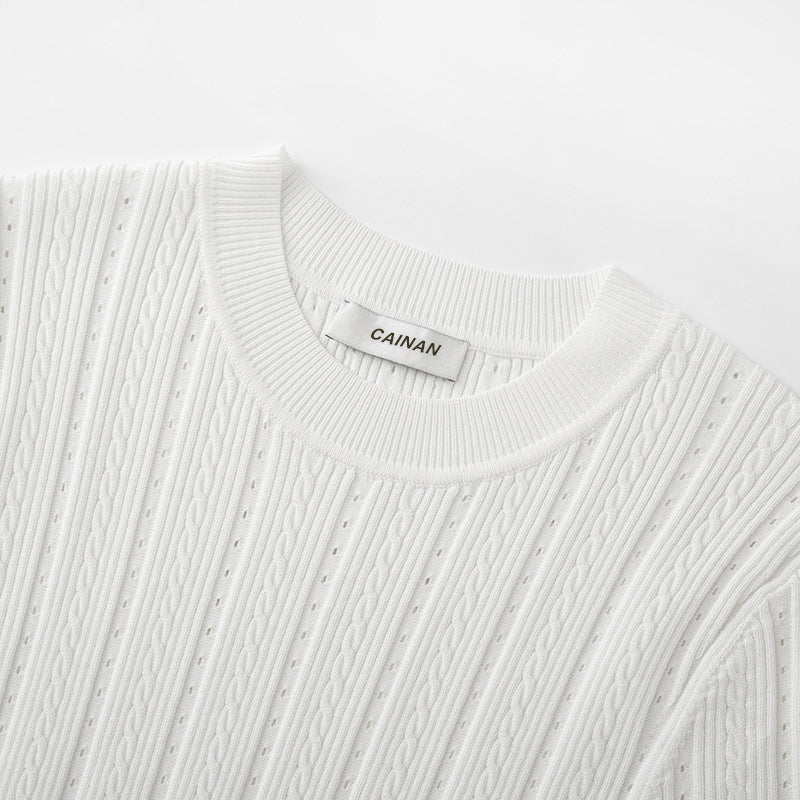Women's Custom White Knit Top & Black Knit Skirt Set | OEM/ODM Knitwear Manufacturer