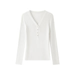 Load image into Gallery viewer, V Neck Long Sleeve Knit Sweater Wool