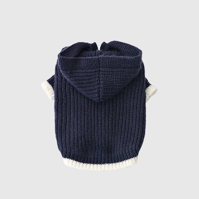 Sailor Collar Knit Pet Sweater | OEM Factory Direct