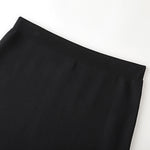 Load image into Gallery viewer, Black Round Neck Sleeveless Knit Skirt
