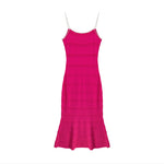 Load image into Gallery viewer, Women's Custom Black &amp; Red V-Neck Sleeveless Knit Dress | OEM/ODM Knitwear Manufacturer