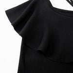 Load image into Gallery viewer, Black Off Shoulder Knit Sweater